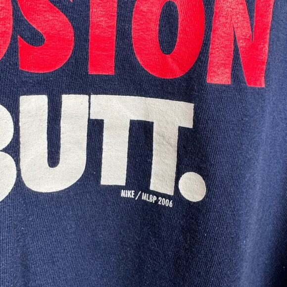 VTG Y2K Nike New York Yankees T Shirt Sz XXL Blue MLB Baseball Boston Butt 2006 - Picture 4 of 10